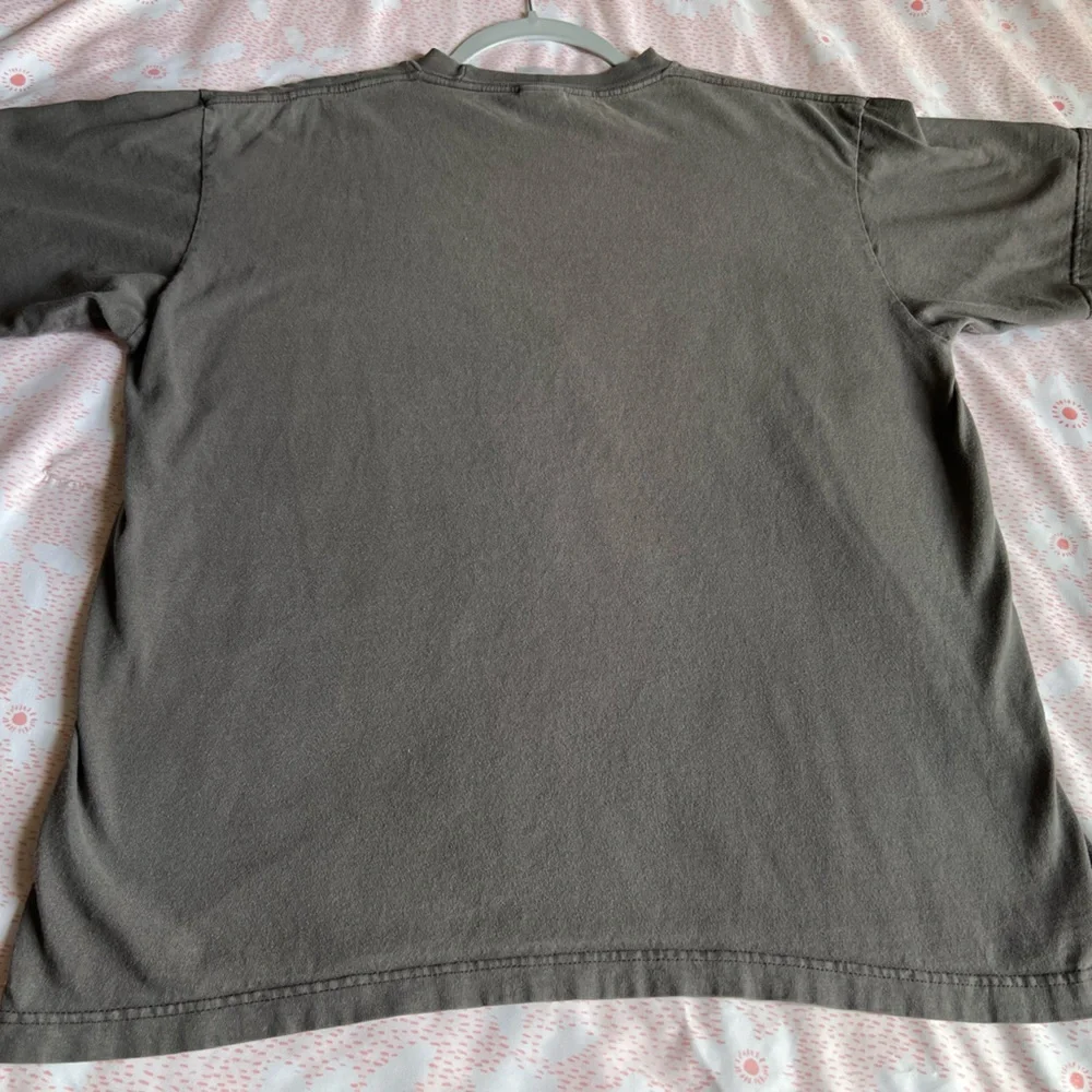 VTG The North Face Men's Grey Tee with Yellow Logo Berkeley, Calif. USA Medium